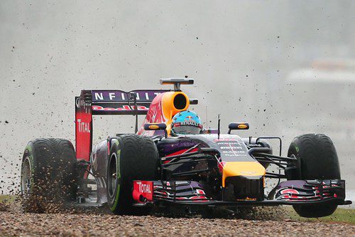 Salida de pista de Sebastian Vettel en los Libres 3