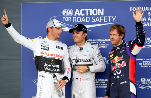 Button, Rosberg y Vettel partirán desde las primeras posiciones