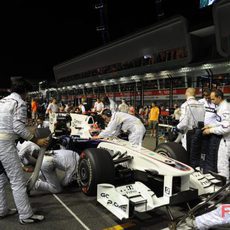 Kubica en la parrilla