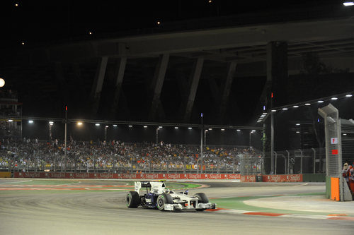 Heidfeld en el GP de Singapur