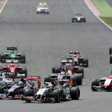 Salida relanzada del Gran Premio de Gran Bretaña tras la bandera roja