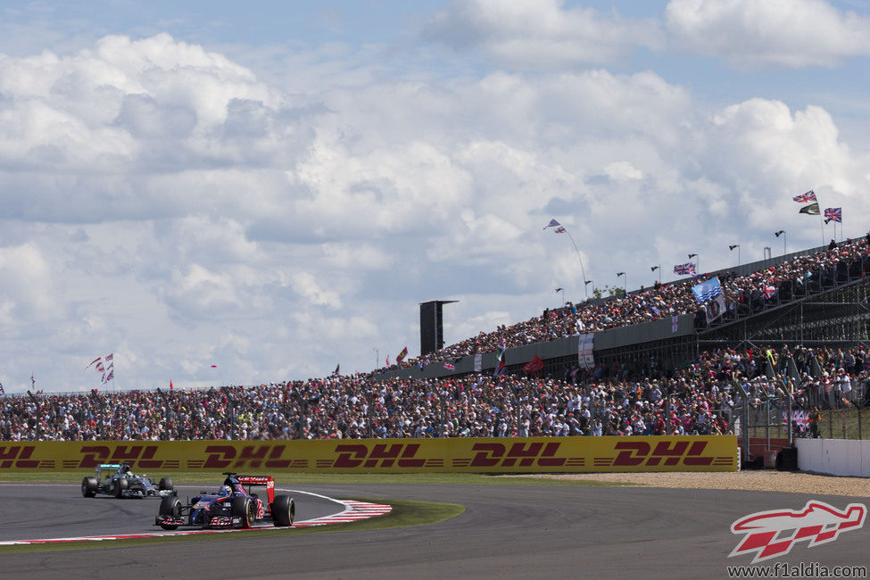 Jean-Eric Vergne rodando el domingo en Silverstone