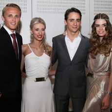 Max Chilton, Chloe Roberts, Esteban Gutiérrez y Paola Ruiz