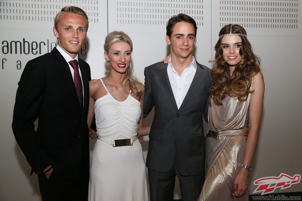 Max Chilton, Chloe Roberts, Esteban Gutiérrez y Paola Ruiz