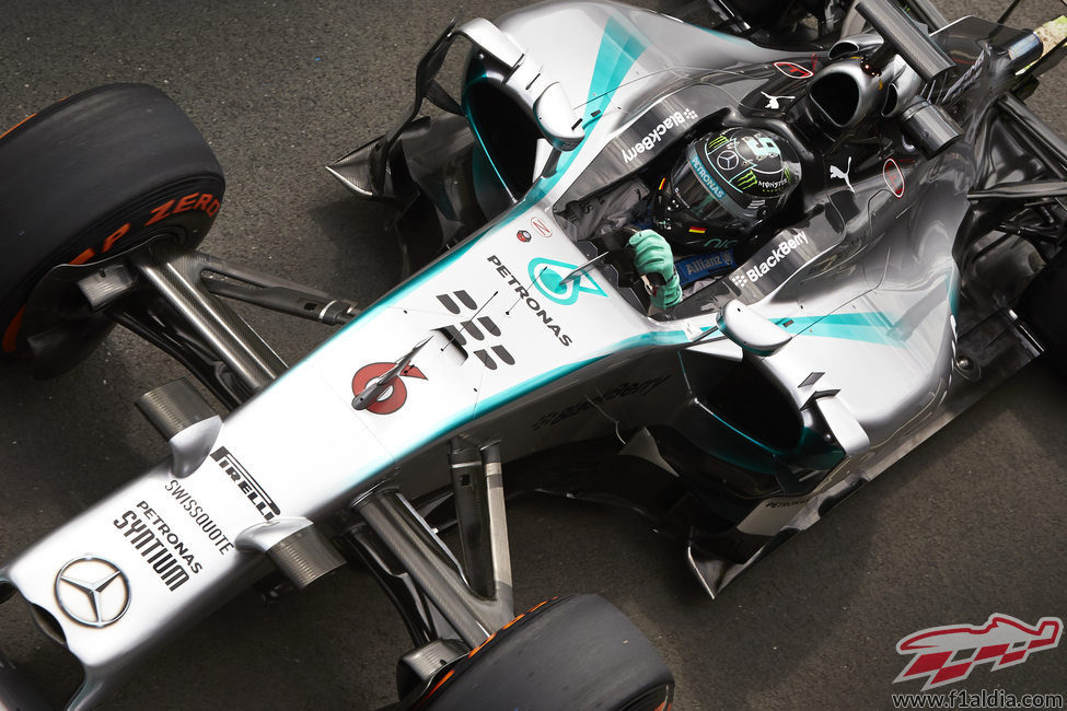 Nico Rosberg en el primer día de test