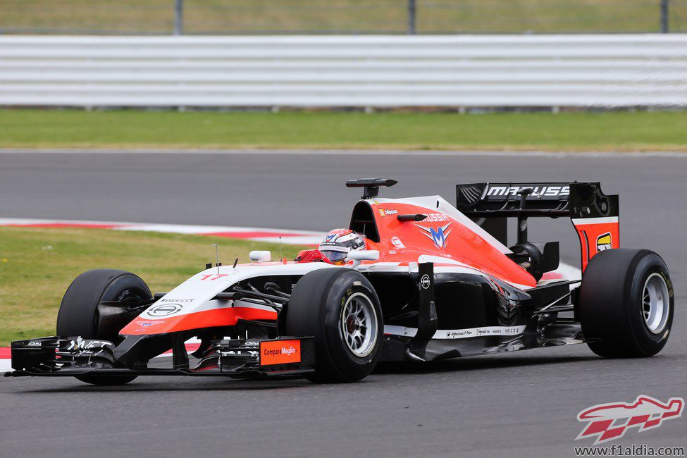 Jules Bianchi en el primer día de test con Marussia