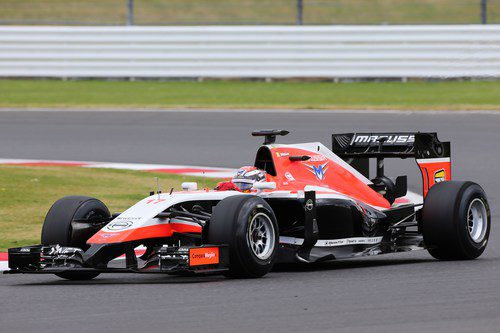 Jules Bianchi en el primer día de test con Marussia