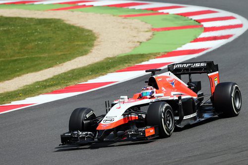 Max Chilton rodando en la segunda mañana de test