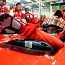 Jules Bianchi a los mandos del F14-T