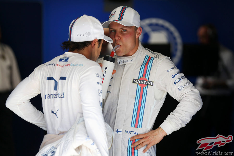 Felipe Massa y Valtteri Bottas, tras la clasificación