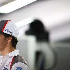 Esteban Gutiérrez concentrándose para la carrera en Hockenheim