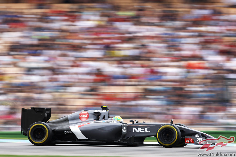 Esteban Gutiérrez durante la carrera de Hockenheim