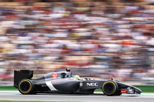 Esteban Gutiérrez durante la carrera de Hockenheim