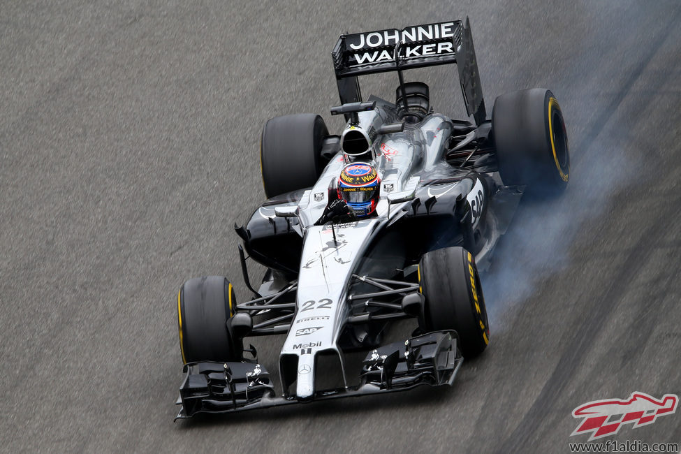 Pasada de frenada de Jenson Button en Hockenheim