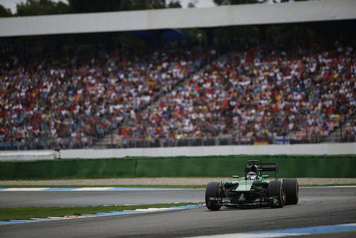 Kamui Kobayashi girando una curva en Hockenheim