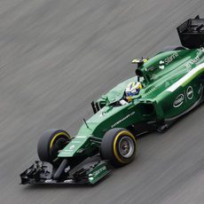 Marcuss Ericsson en la recta de Hockenheim