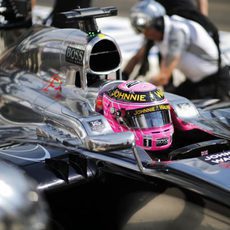 Jenson Button en el pitlane