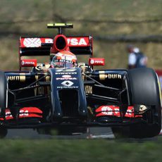 Pastor Maldonado durante los libres 3 en el Hungaroring