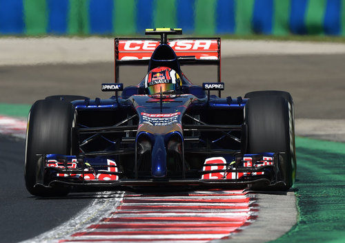 Daniil Kvyat durante la sesión del viernes en el Hungaroring