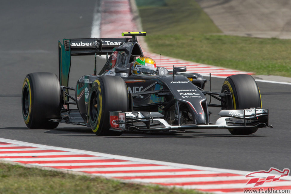 Esteban Gutiérrez rueda con el compuesto blando