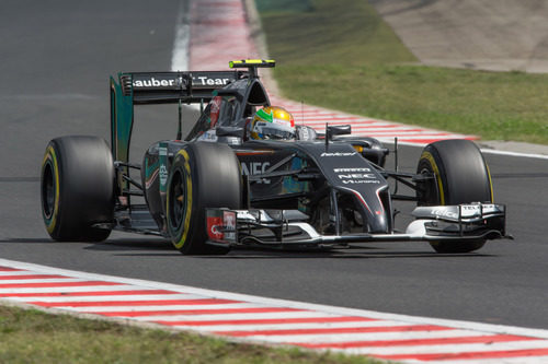 Esteban Gutiérrez rueda con el compuesto blando