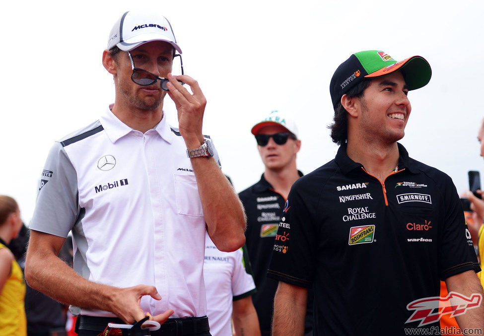 Jenson Button y Sergio Pérez en Hungaroring