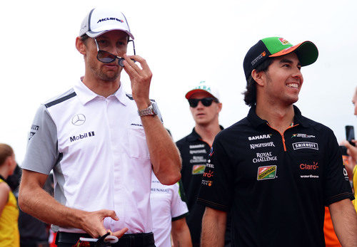 Jenson Button y Sergio Pérez en Hungaroring