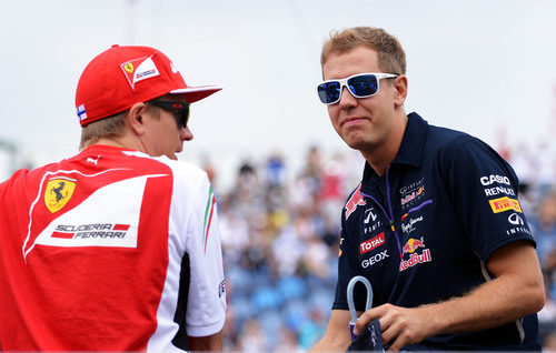 Sebastian Vettel y Kimi Räikkönen, juntos en Hungría