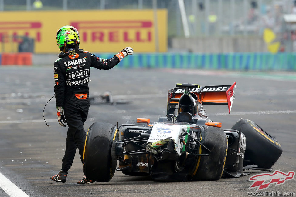 Sergio Pérez abandona en el Gran Premio de Hungría