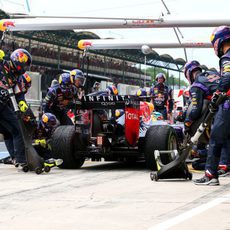 Parada en boxes de Sebastian Vettel