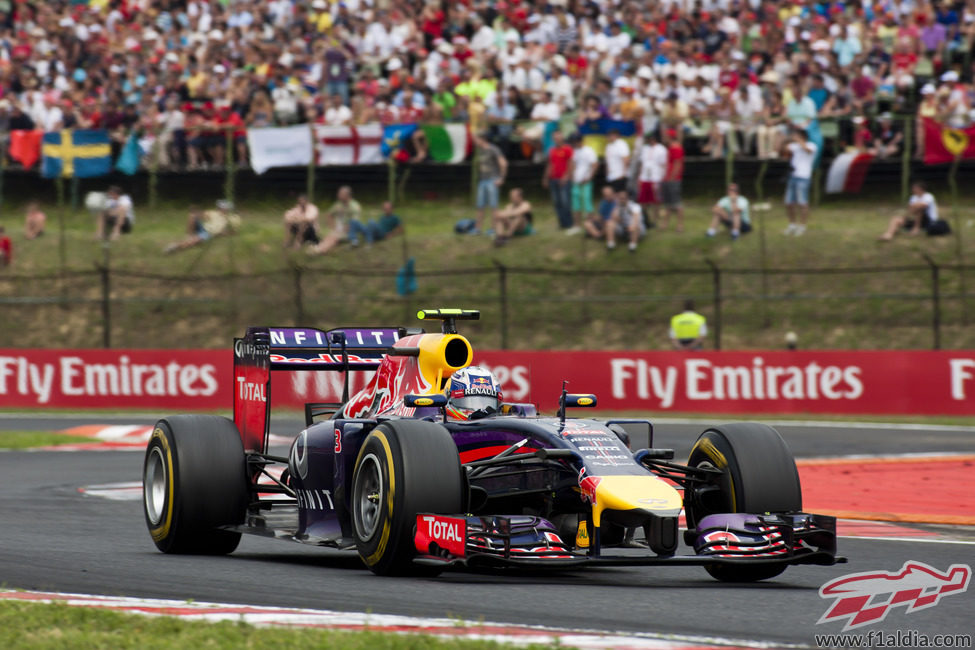 El RB10 de Daniel Ricciardo llegó a meta en primera posición
