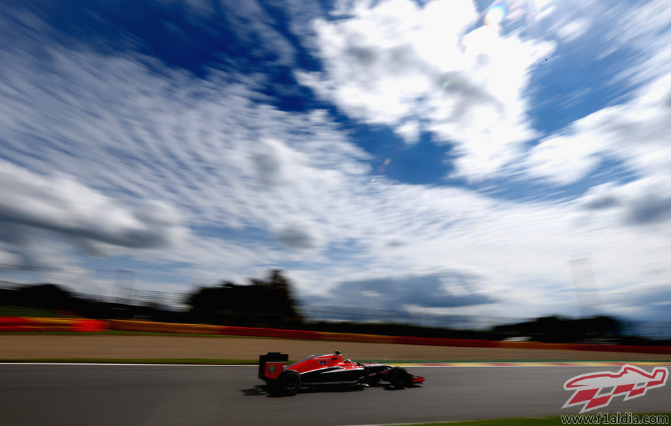 Max Chilton vuela por el circuito de Spa