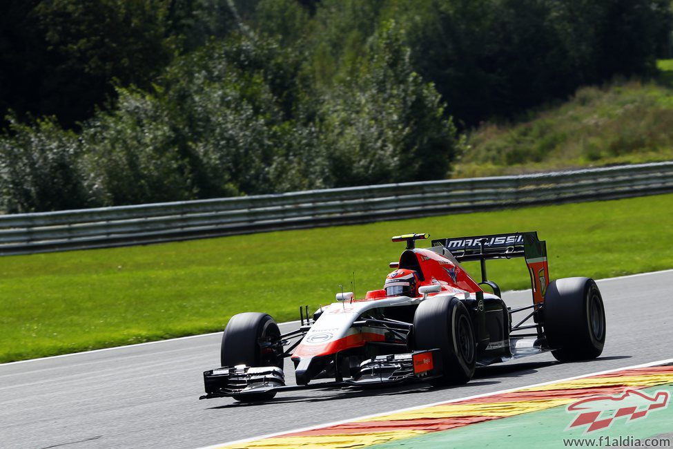 Alexander Rossi completando una tanda larga en Spa