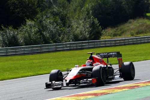 Alexander Rossi completando una tanda larga en Spa