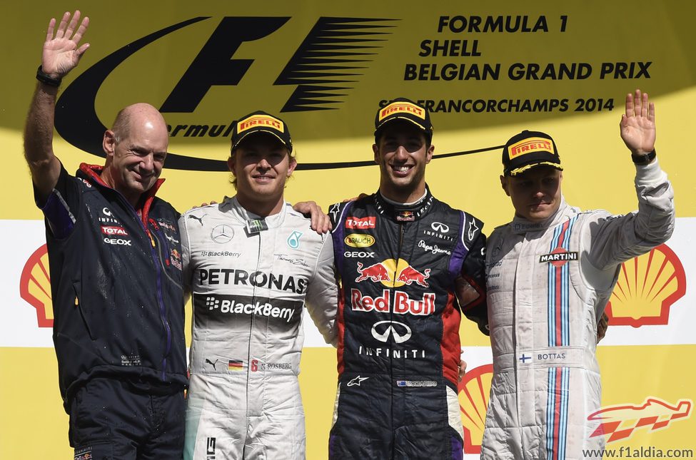 Podio del GP de Bélgica 2014