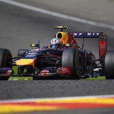 Daniel Ricciardo rueda durante el GP de Bélgica