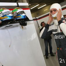 Esteban Gutiérrez se prepara para disputar la carrera en Spa