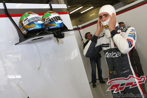 Esteban Gutiérrez se prepara para disputar la carrera en Spa