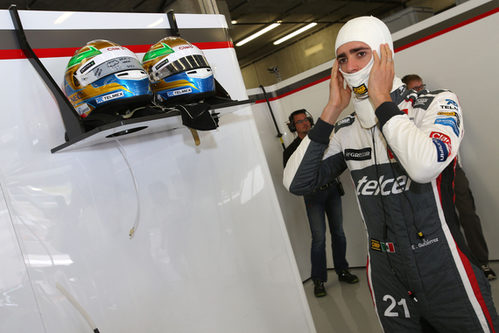 Esteban Gutiérrez se prepara para disputar la carrera en Spa