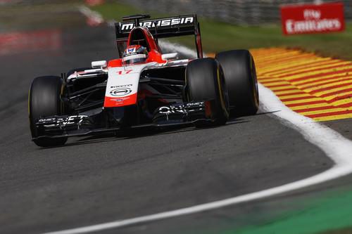 Jules Bianchi durante la carrera en Spa