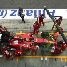 Kimi Räikkönen en el pitlane de Monza