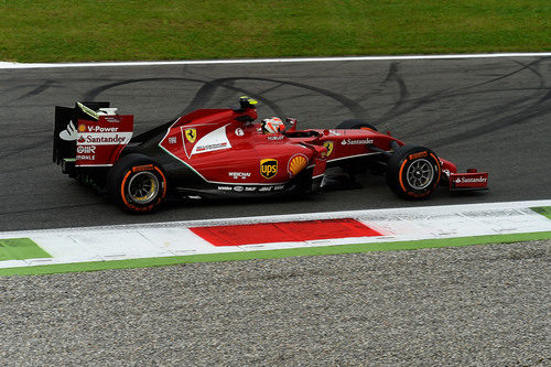 Kimi Räikkönen acabó contento el viernes en Monza