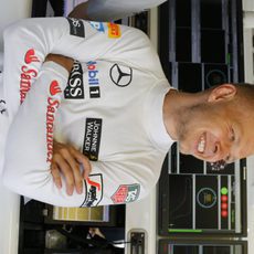 Kevin Magnussen sonriente en Monza