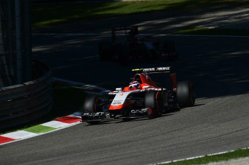 Max Chilton con neumáticos duros durante la clasificación
