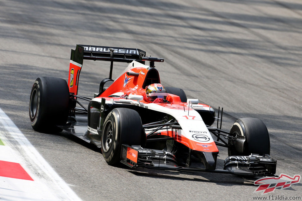 Jules Bianchi tuvo una carrera dura en Monza