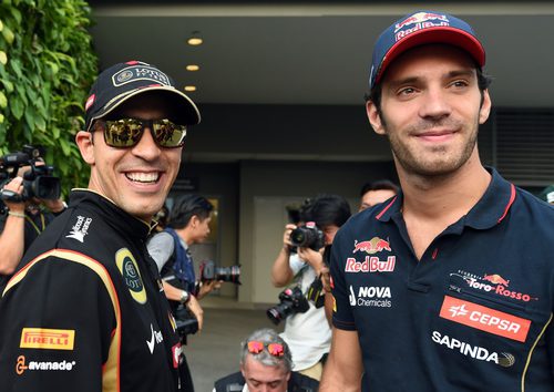 Pastor Maldonado y Jean-Eric Vergne, juntos en Singapur