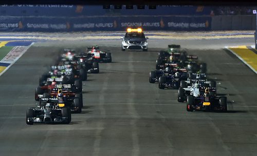 Salida del GP de Singapur 2014