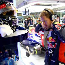 Sebastian Vettel rueda en Singapur
