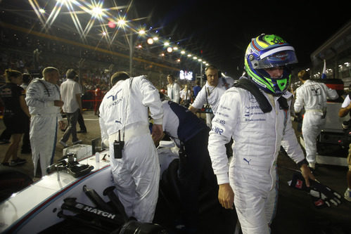 Felipe Massa minutos antes del GP de Singapur