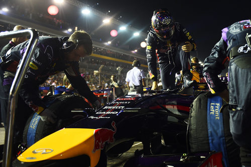 Sebastian Vettel preparado para comenzar el Gran Premio